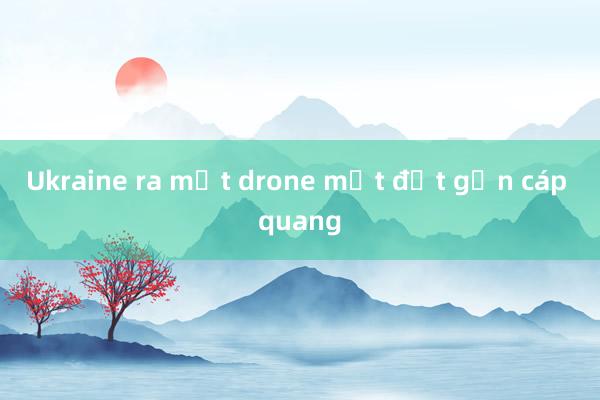 Ukraine ra mắt drone mặt đất gắn cáp quang